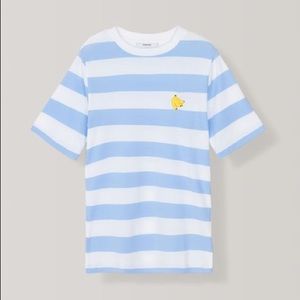 Ganni Striped Banana Bunch Appliqué T-Shirt